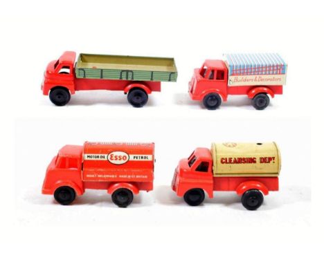 Wells/Brimtoy Four Commercial Vehicles Cleaning department tanker, Esso tanker, Builders &amp; Decorators lorry and Wagon (ge