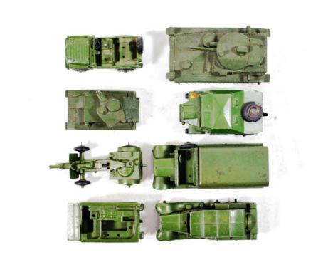 Dinky Military Medium tank, Light tank, Reconnaissance vehicle, Light Dragon carrier, Covered wagon, Field artillery tractor,