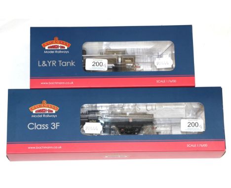 Bachmann OO Gauge Two Locomotives (i) 31626 Class 3F BR 43762, 21 DCC (ii) 31166 L&amp;YP 2-4-2T BR 50636, 6 DCC (both E boxe