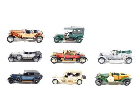 Franklin Mint Rolls Royces 1914, 1910 Silver Ghost, 1911, 1907 Silver Ghost green, 1907 Silver Ghost silver, 1921 Silver Ghos