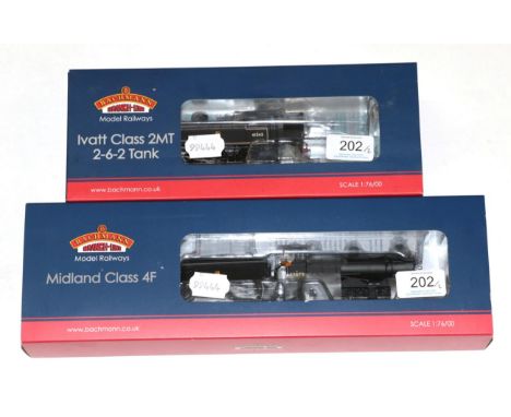 Bachmann OO Gauge Two Locomotives (i) 31881 Class 4F 0-6-0 BR 43875, 21 DCC (ii) 31440 Ivatt 2-6-2T BR 41243, Next 18 DCC (bo