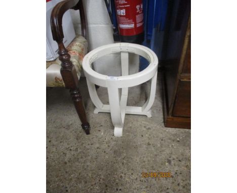 WHITE PAINTED CIRCULAR PLANTER, 40CM DIAQM