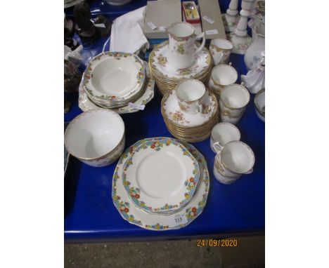 LATE 19TH CENTURY TEA SET MADE BY W A A &amp; CO IN THE KIMBERLEY PATTERN COMPRISING TEN CUPS, SAUCERS, SIDE PLATES, MILK JUG