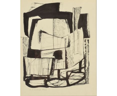 REGINALD JAMES LLOYD
Cliff Study
Ink sketch
Signed and dated 1962
Further inscribed to the back
23 x 18cm