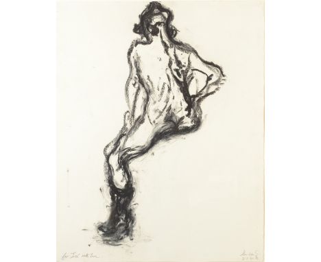 MAGGI HAMBLING
Nude
Charcoal sketch on T.H Saunders paper
Signed, dated '92 and inscribed 'for Jose with love'
Labels to the 