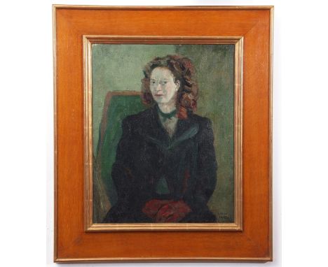 AR Hyam Myer (1904-1978), Portrait of a young woman, oil on canvas, signed lower right, 50 x 40cm