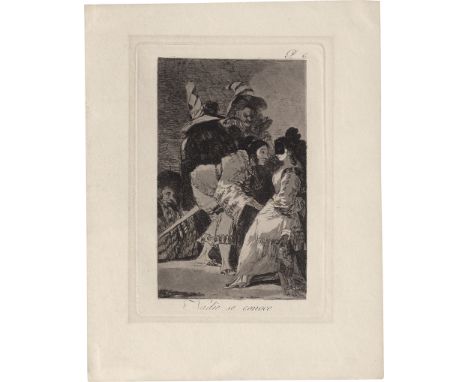 Goya, Francisco de -- Nadie se conoce. Radierung mit Aquatinta auf Velin. 21,4 x 15,1 cm (Plattenrand); 30,2 x 23,8 cm (Blatt