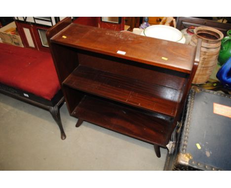 A mahogany book shelf 