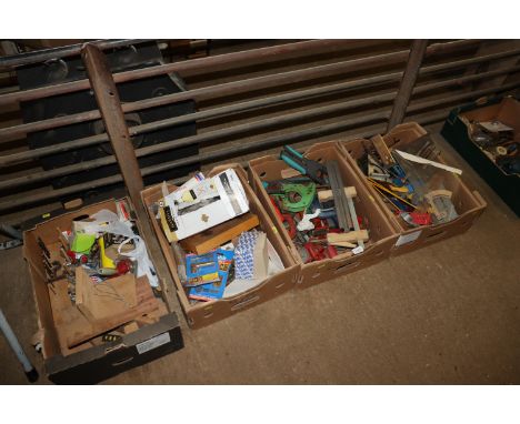Four boxes of various tools