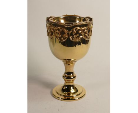 De Lamerie Fine Large Silverware plated Large Incense Burner Goblet with gilt decoration in Presentation bag  , specially mad