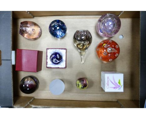 A collection of Caithness &amp; similar Glass paperweights etc 