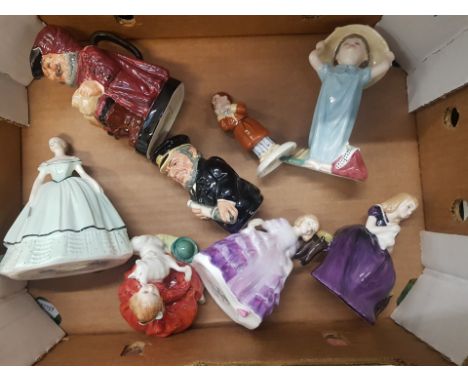 Mixed collection of ceramic items to include Royal Doulton small figures Rose, Affection, Home Again, Make Believe together w
