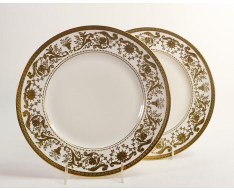 De Lamerie Fine Bone China Renaissance Patterned Dinner Plates , specially made high end quality item, diameter 27cm(2) 
