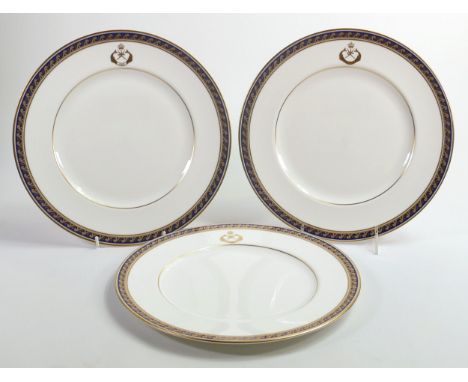 De Lamerie Fine Bone China, heavily gilded Special Commission dinner plates , specially made high end quality item, Made in E