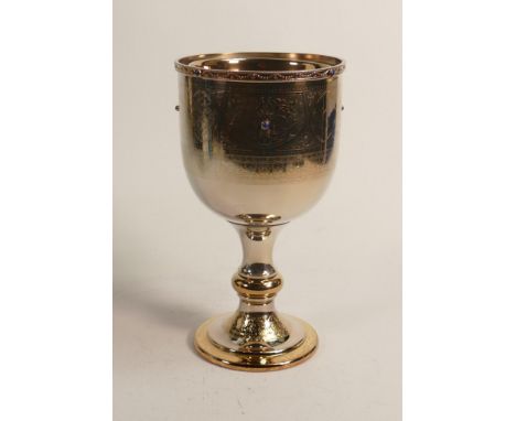 De Lamerie Fine Large Silverware plated Large Incense Burner Goblet with Engraved Floral decoration in Presentation bag  , sp