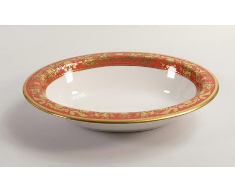 De Lamerie Fine Bone China Burnt Orange Oval Open Veg Bowls , specially made high end quality item, diameter 26.5cm(2) 