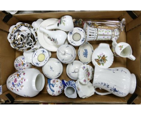A mixed collection of ceramic items to include Hammersley Bird Of Paradise patterned Ginger Jar, Villerroy &amp; Boch blue &a