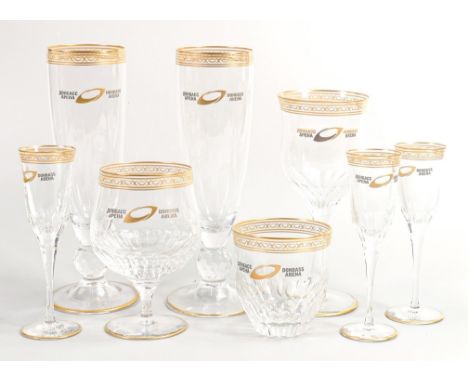 De Lamerie Fine Bone China Vine Private Commission Apeha Donbass Area Patterned heavily gilded varying glasses , specially ma