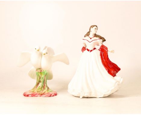 Royal Worcester lady figure Olivia limited edition together with Royal Doulton Always and Forever HN3550 (2) 