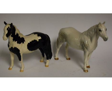 A Beswick model, Connemara Pony, Terese of Leam, 17cm; another piebald Pinto Pony, 16cm (2)