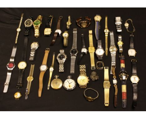 A collection of Vintage and other wristwatches, including Sekonda, Ingersoll, Rotary, Citizen, etc