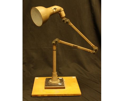 An early-mid 20th century Mek-Elek anglepoise type desk lamp