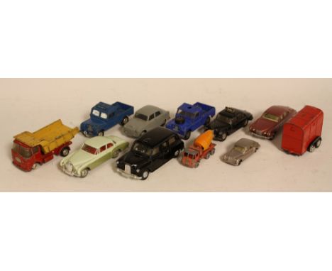 Diecast Vehicles - Corgi Toys - 224 Bentley Continental Sports Salon, Riley Pathfinder Police car, 238 Jaguar mark X saloon, 