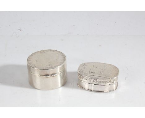 George V silver pot and cover, Birmingham 1911, maker&nbsp;S&nbsp;Blanckensee &amp; Son Ltd. the hinged lid inset with an 188