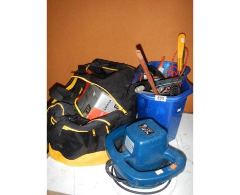 A quantity of miscellaneous electric hand tools.