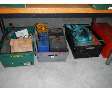 3 large boxes of good autojumblers items including tools, parts,radio's etc.,