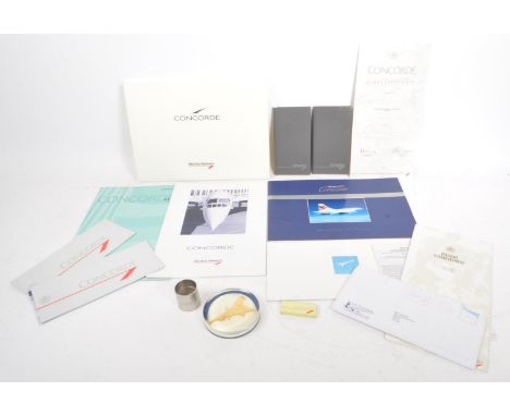 A collection of 20th century Concorde aviation related ephemera and commemorative pieces / items. The collection to include A