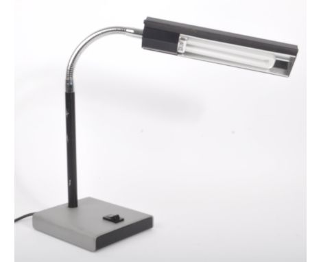 ANGLEPOISE - A vintage model 99 gooseneck desk table lamp / light by Anglepoise Ltd. The lamp having a matt black aluminium s