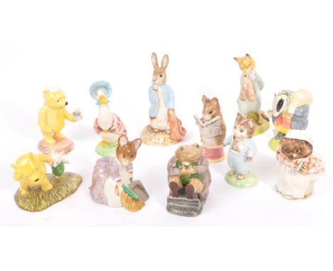 A collection of Royal Albert Beatrix Potter collection and Royal Doulton The Winnie the Pooh collection figures. Included in 