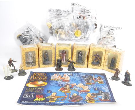 A large collection of New Line Productions Lord of the Rings The Return of the King figures. The majority of the collection i