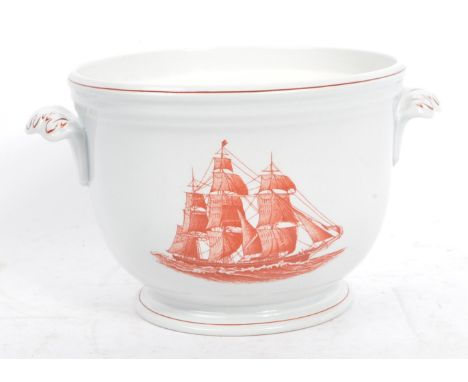 A 20th century Georgetown collection by Wedgwood Flying Cloud large planter / ice bucket. The planter having a white ground w