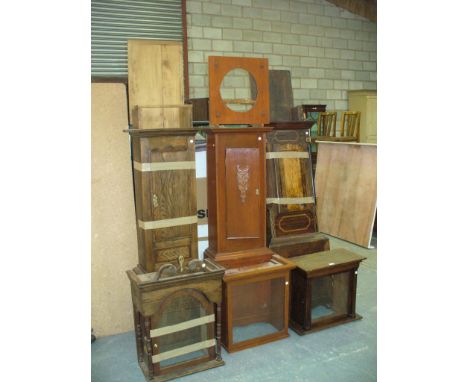 Three assorted longcase clock cases.