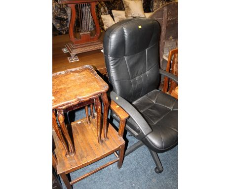AN OFFICE CHAIR, STOOL ETC (4)