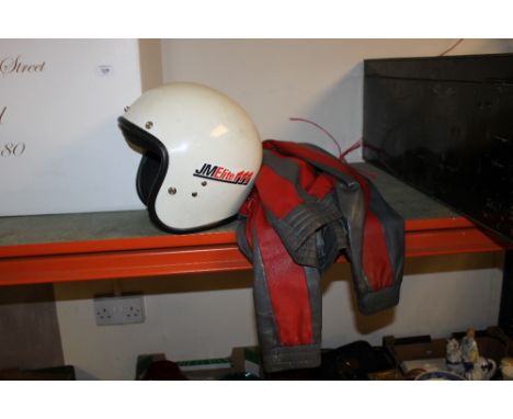 A J M ELITE MOTORBIKE HELMET PLUS JACKET