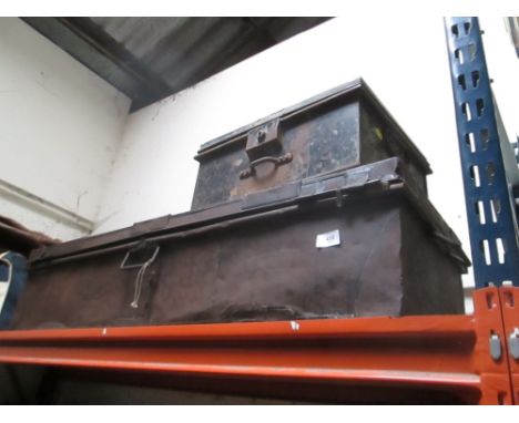 A WARTIME OFFICERS TRUNK DATED 1940 + ANOTHER