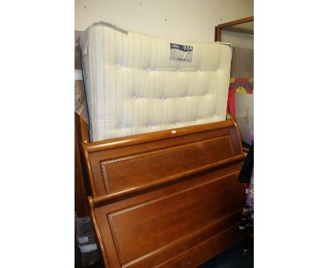 A KING SIZE SLEIGH BED WITH MATTRESS