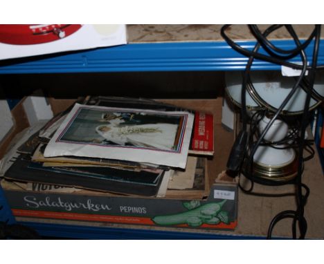 A SELECTION OF ROYAL FAMILY EPHEMERA &amp; A STANDARD LAMP