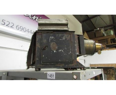 A magic lantern slide projector