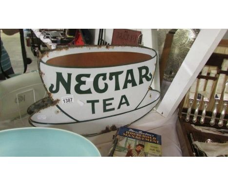 A Nectar tea enamel sign