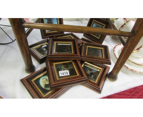 A quantity of framed magic lantern slides