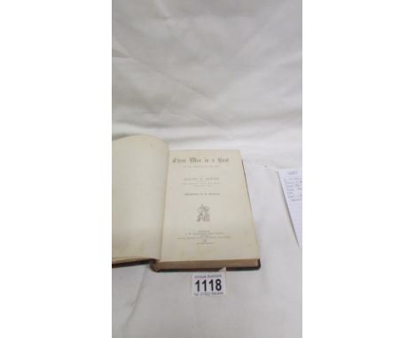 A first edition 1889 Jerome K Jerome 'Three men in a boat' bound in red (No.11 in Quay Street address)