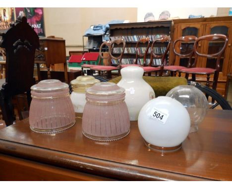 6 vintage lamp shades