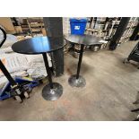 LOT OF: (2) 23.5" ROUND PEDASTEL TABLE TOP 41" TALL