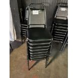 LOT OF: (8) METAL CHAIRS W/ PADDED SEATS AND BACKRESTS