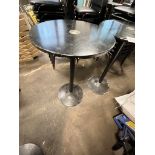 LOT OF: (2) 23.5" ROUND PEDASTEL TABLE TOP 41" TALL