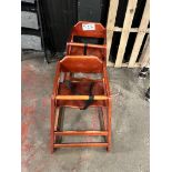 LOT OF: (2) WOODEN HIGH CHAIRS